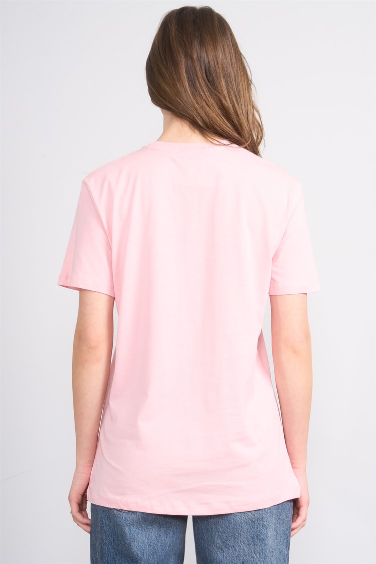 Çetinkaya Fithit 3264 Bayan Bisiklet Yaka 30/1 Penye Regular Basic T-shirt Pudra