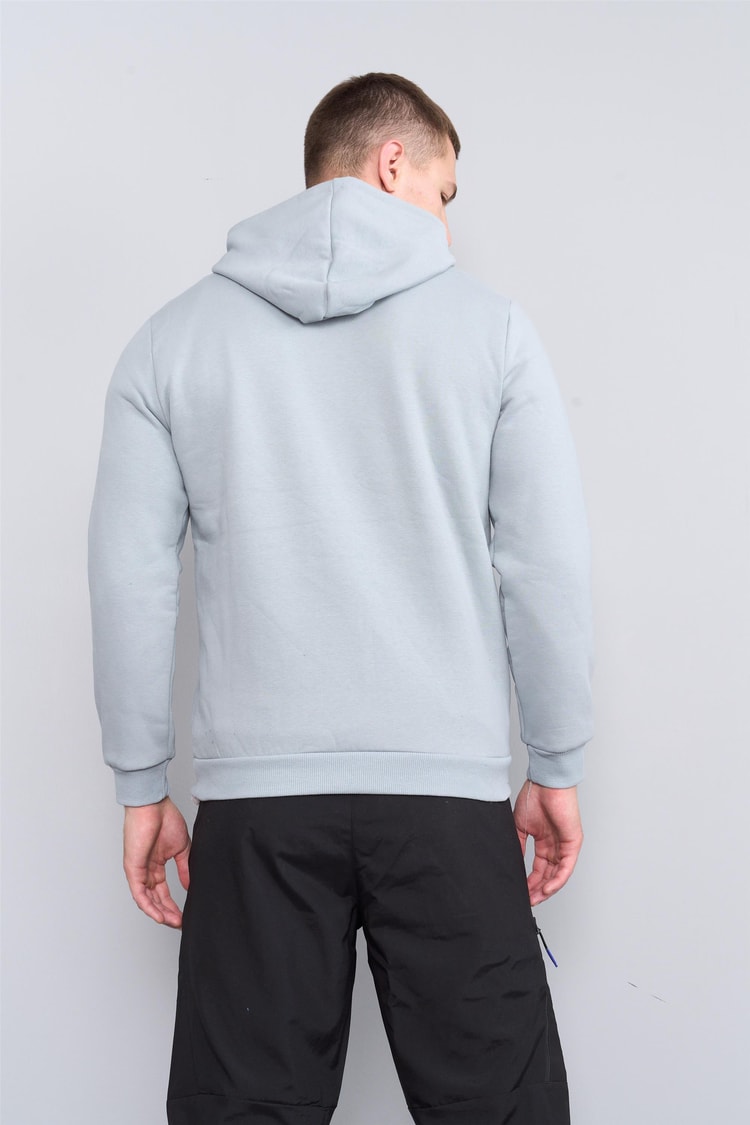 Çetinkaya Mentality 3035 3 İp Kapşonlu Gri Sweatshirt
