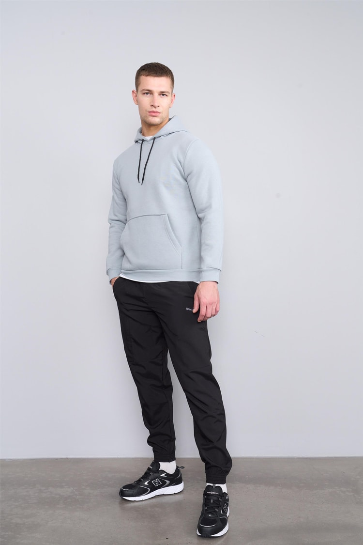Çetinkaya Mentality 3035 3 İp Kapşonlu Gri Sweatshirt