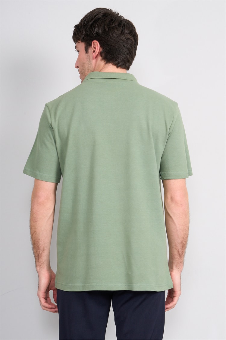Çetinkaya Mentality 3140 Polo Yaka Regular Cepli Pike T-shirt Haki