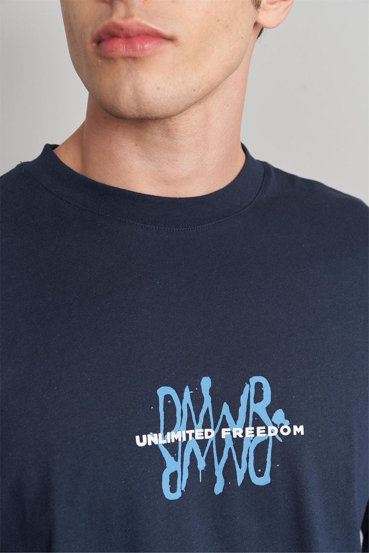 Çetinkaya Mentality 3174 Erkek Bisiklet Yaka Regular T-Shirt Lacivert