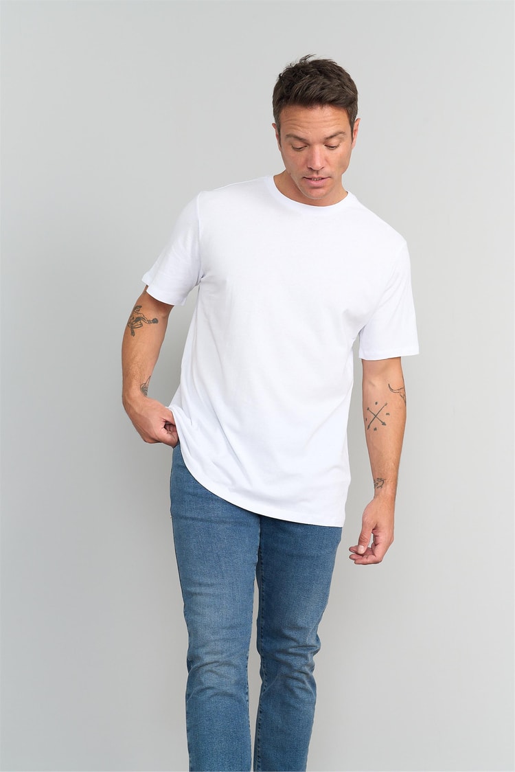 Çetinkaya Mentality 3175 Erkek Bisiklet Yaka Regular T-Shirt Beyaz