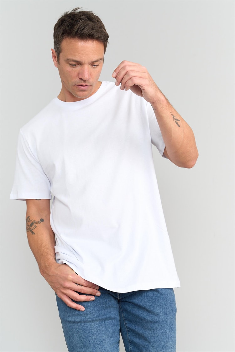 Çetinkaya Mentality 3175 Erkek Bisiklet Yaka Regular T-Shirt Beyaz