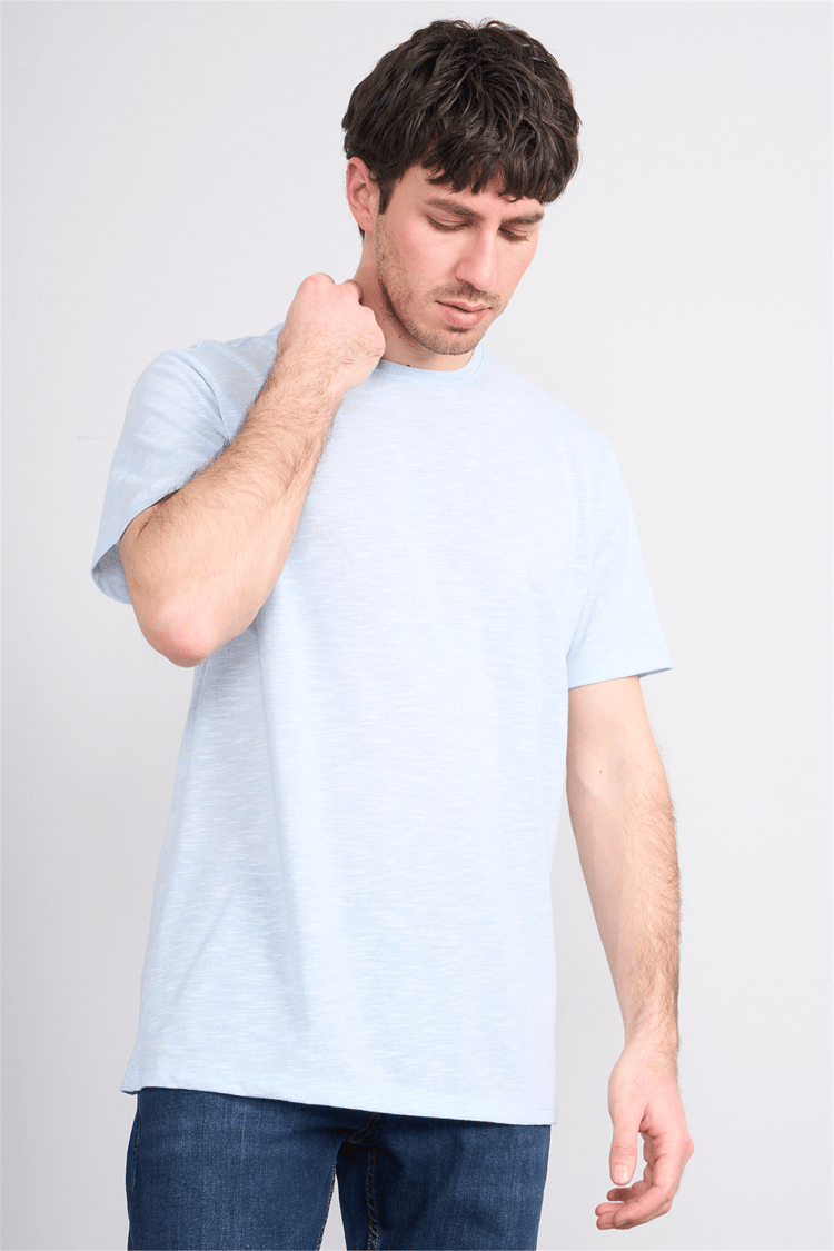 Çetinkaya Mentality 3446 Erkek Bisiklet Yaka Regular T-Shirt Mavi