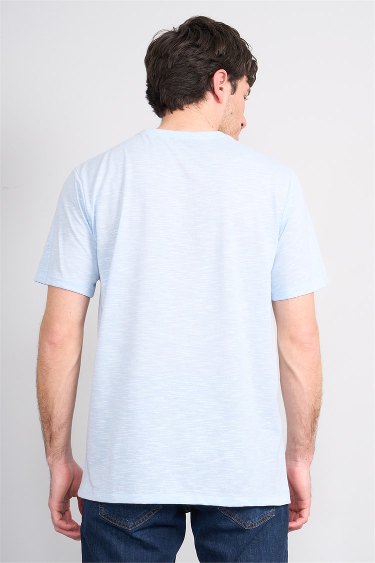 Çetinkaya Mentality 3446 Erkek Bisiklet Yaka Regular T-Shirt Mavi