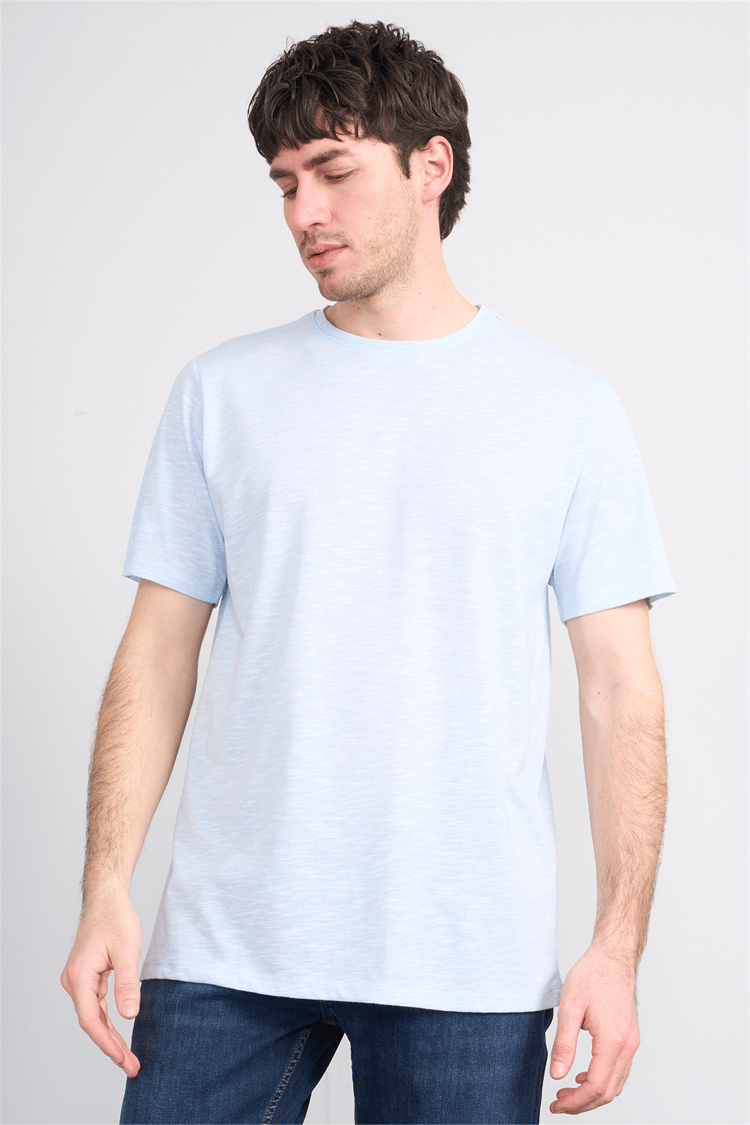 Çetinkaya Mentality 3446 Erkek Bisiklet Yaka Regular T-Shirt Mavi