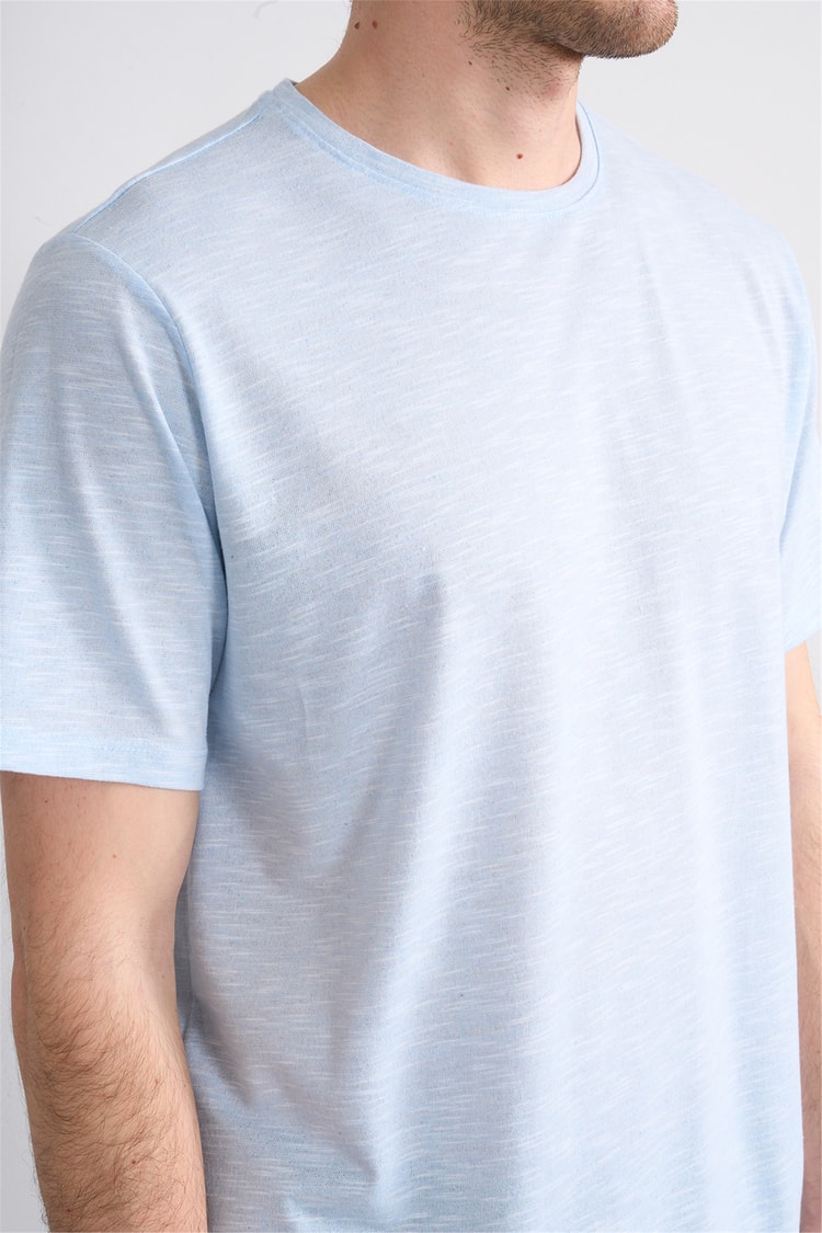 Çetinkaya Mentality 3446 Erkek Bisiklet Yaka Regular T-Shirt Mavi