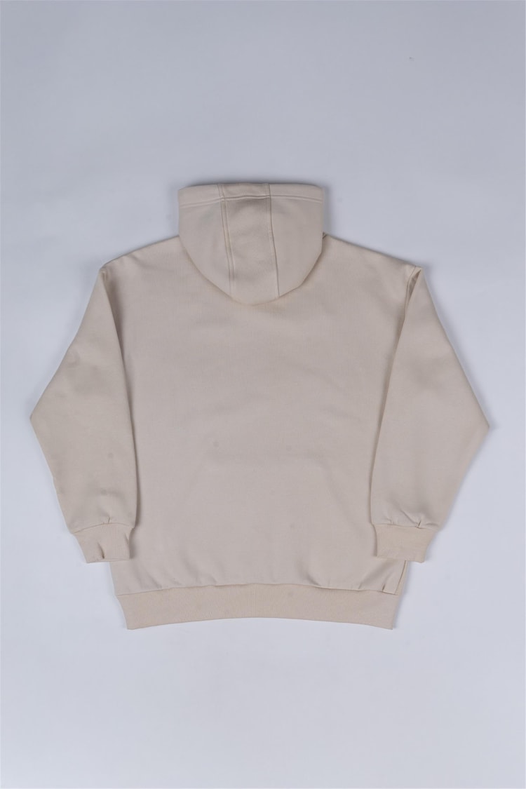 Çetinkaya Mentality 3589 Kapüşonlu 3 İplik Şardonlu Aplike Nakışlı Taş Sweatshirt