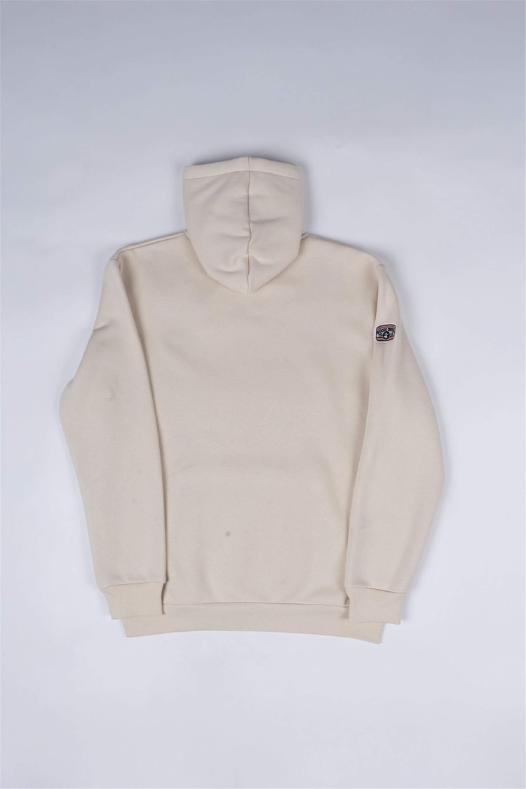 Çetinkaya Mentality 3589 Kapüşonlu 3 İplik Şardonlu Aplike Nakışlı Taş Sweatshirt