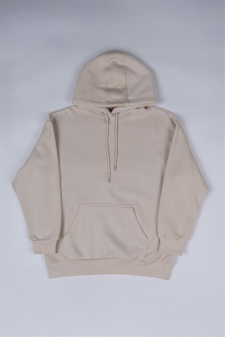 Çetinkaya Mentality 3589 Kapüşonlu 3 İplik Şardonlu Aplike Nakışlı Taş Sweatshirt