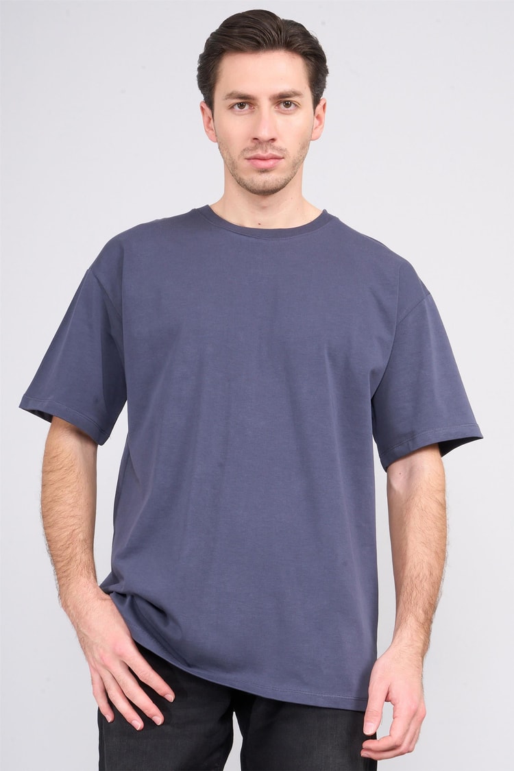 新品 KUZIRA's Mentality Tシャツ　Lサイズ Çetinkaya Mentality 3893 Bisiklet Yaka 30/2 Süprem Loose Fit T