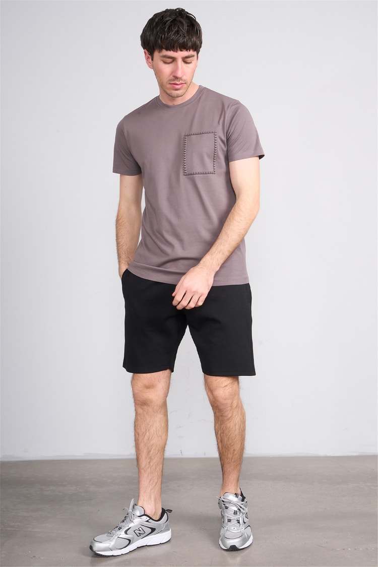 Çetinkaya Mentality 4508 Bisiklet Yaka Regular Modelli T-shirt Gri