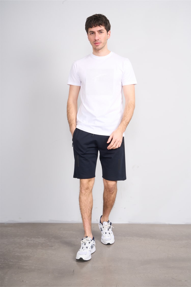 Çetinkaya Mentality 4512 Bisiklet Yaka Regular Modelli T-shirt Beyaz