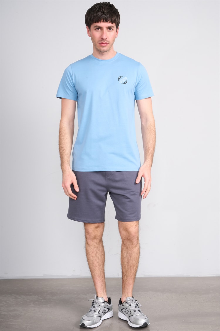Çetinkaya Mentality 4516 Bisiklet Yaka Regular Modelli T-shirt Navy