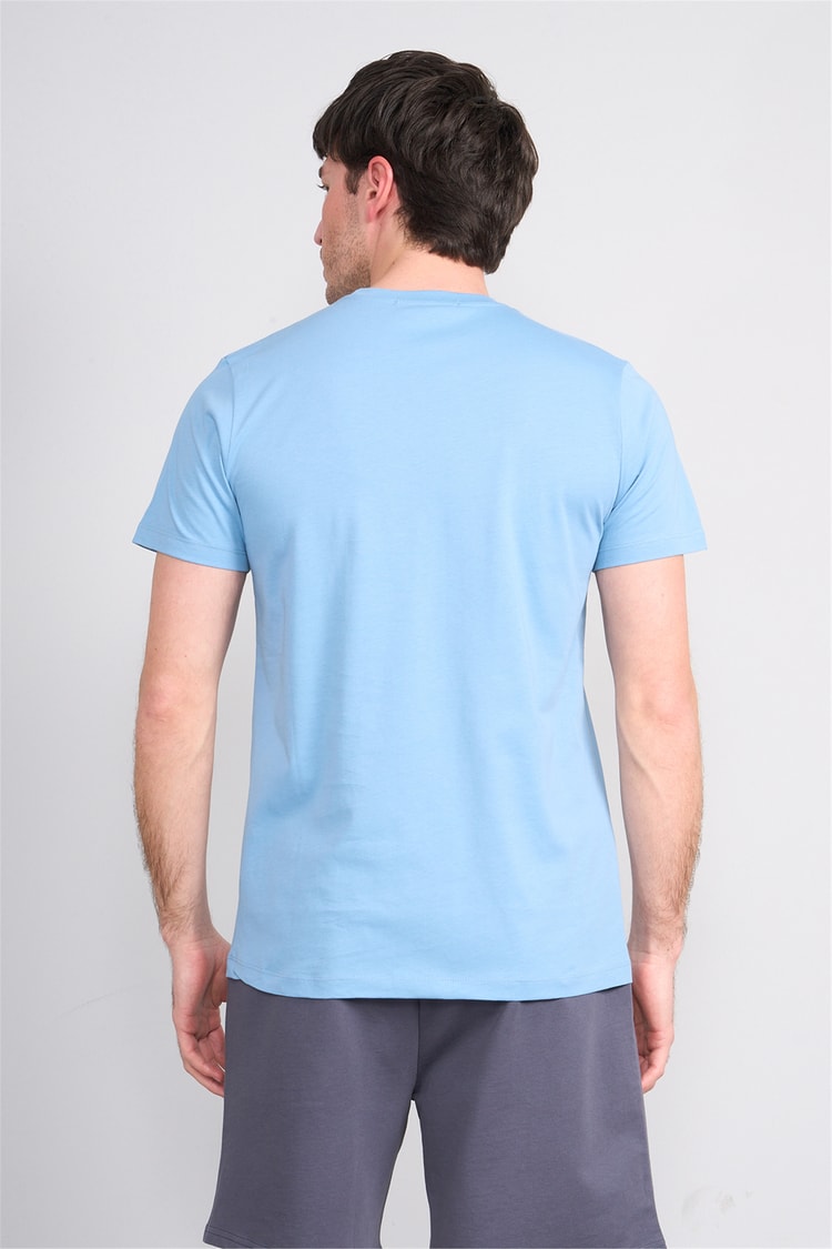 Çetinkaya Mentality 4516 Bisiklet Yaka Regular Modelli T-shirt Navy