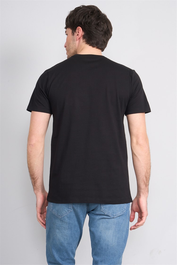 Çetinkaya Mentality 4520 Bisiklet Yaka Regular Modelli T-shirt Siyah