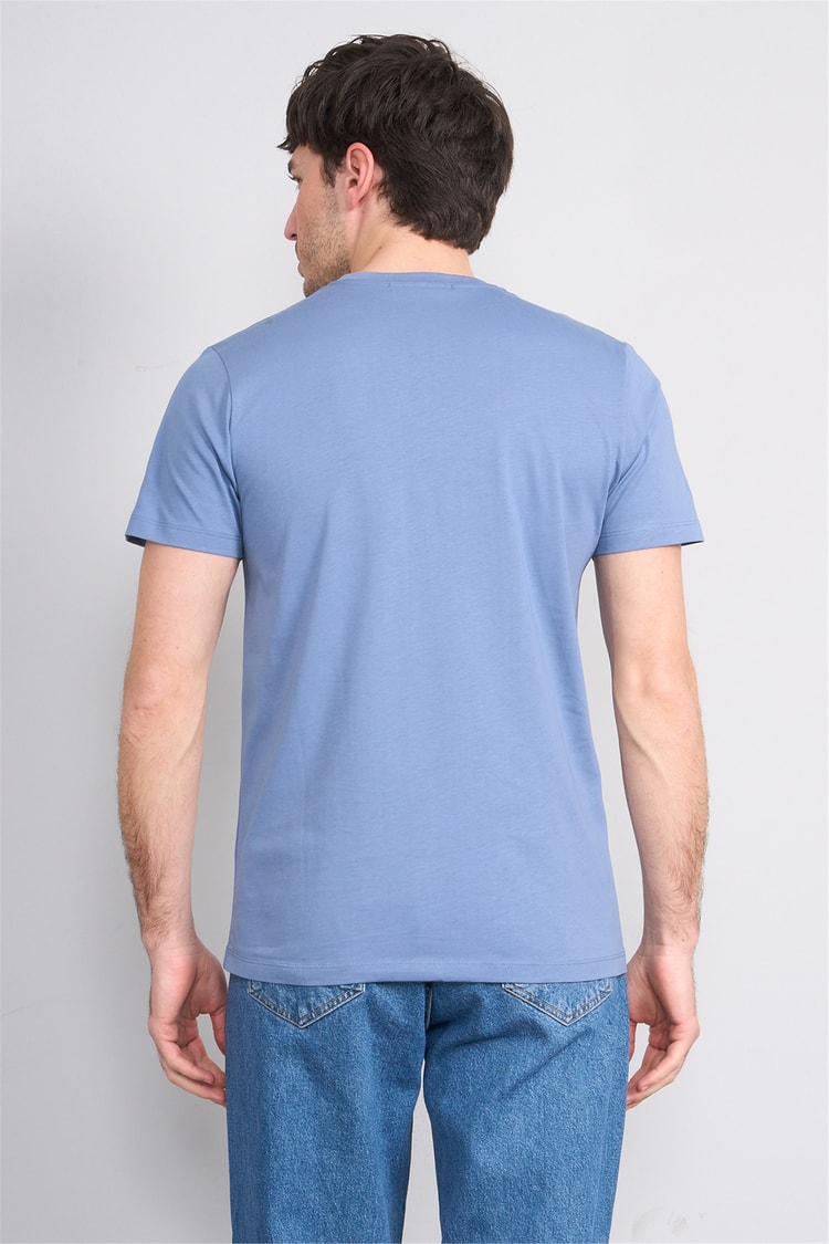 Çetinkaya Mentality 4523 Bisiklet Yaka Regular Modelli T-shirt Navy