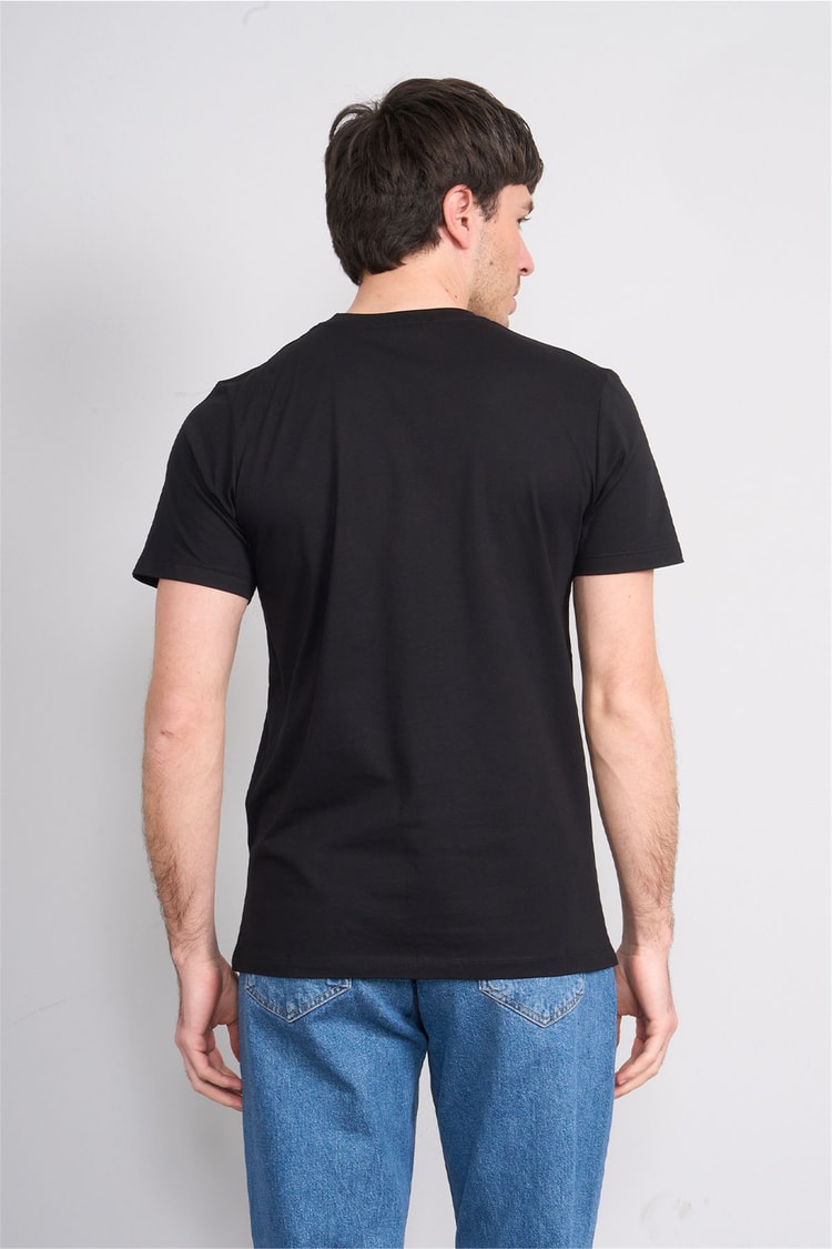 Çetinkaya Mentality 4523 Bisiklet Yaka Regular Modelli T-shirt Siyah