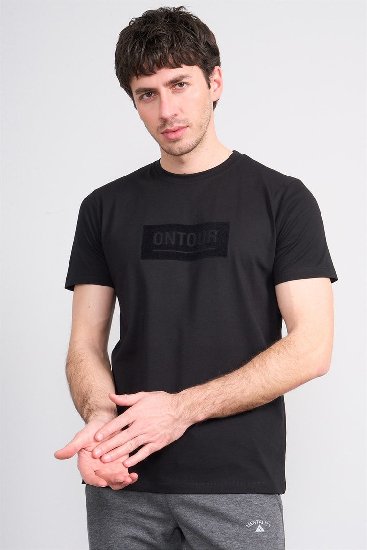 Çetinkaya Mentality 4525 Bisiklet Yaka Regular Modelli T-shirt Siyah