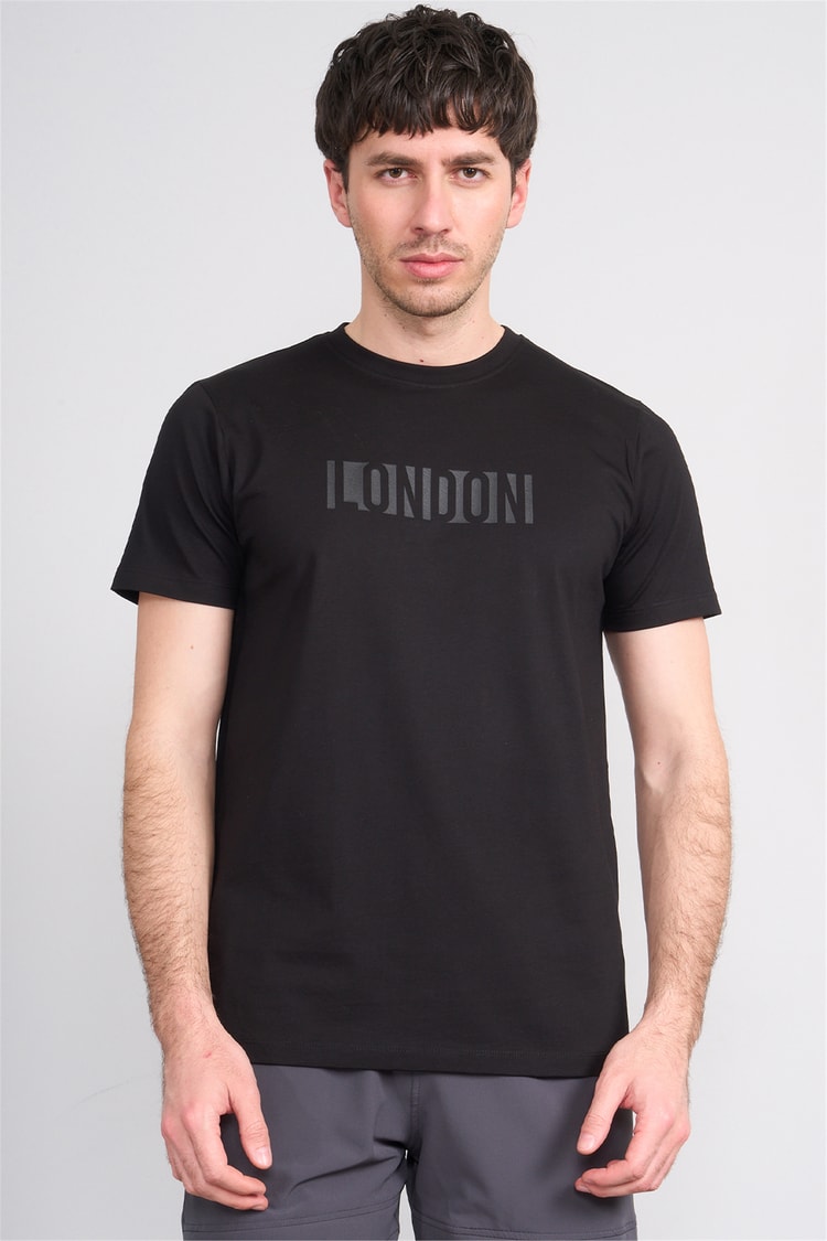 Çetinkaya Mentality 4526 Bisiklet Yaka Regular Modelli T-shirt Siyah