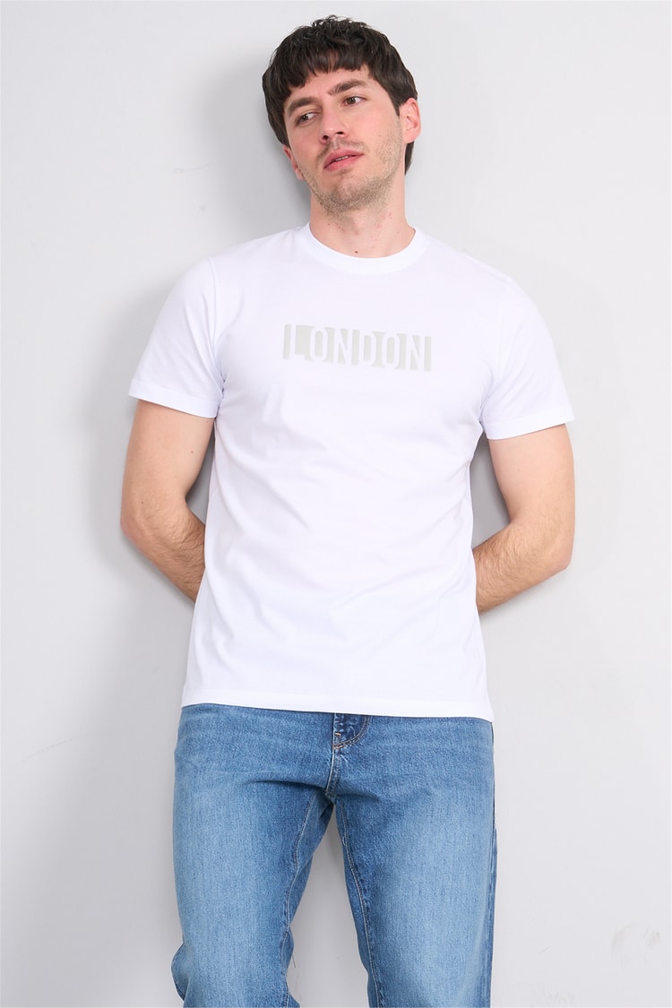 Çetinkaya Mentality 4526 Bisiklet Yaka Regular Modelli T-shirt Beyaz