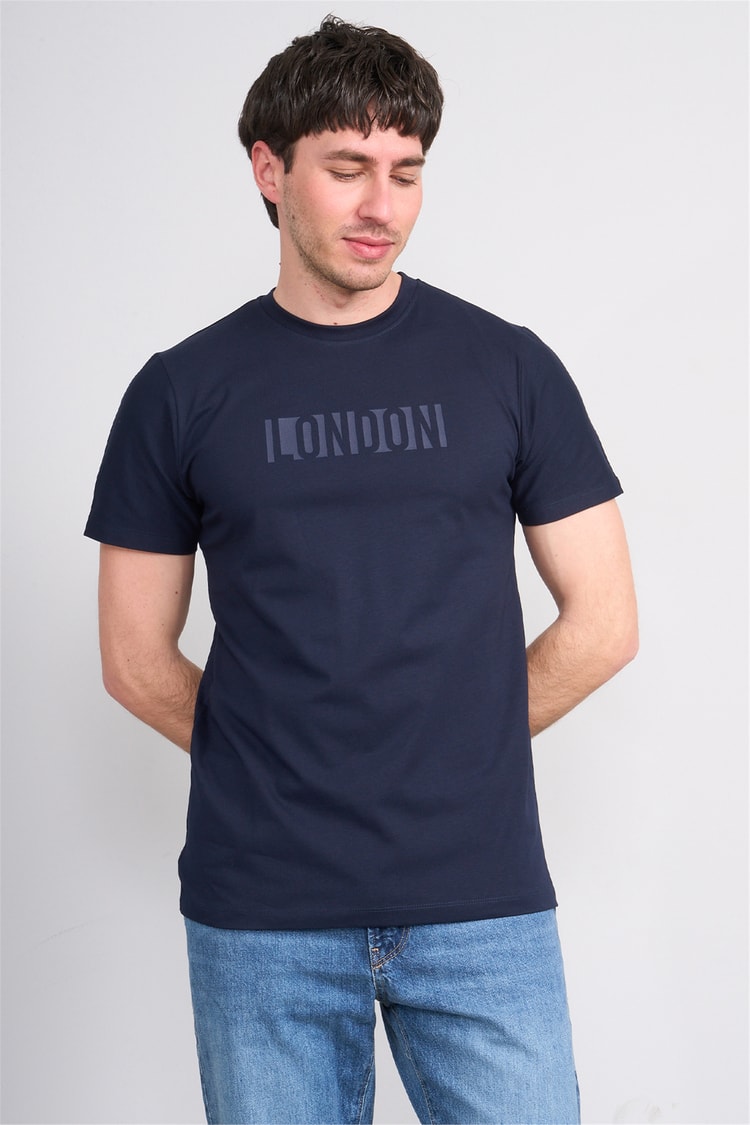 Çetinkaya Mentality 4526 Bisiklet Yaka Regular Modelli T-shirt Lacivert