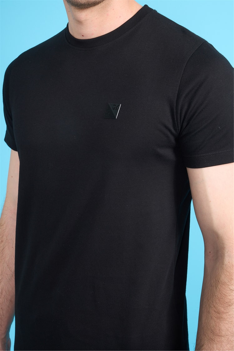 Çetinkaya Mentality 4529 Bisiklet Yaka Regular Modelli T-shirt Siyah