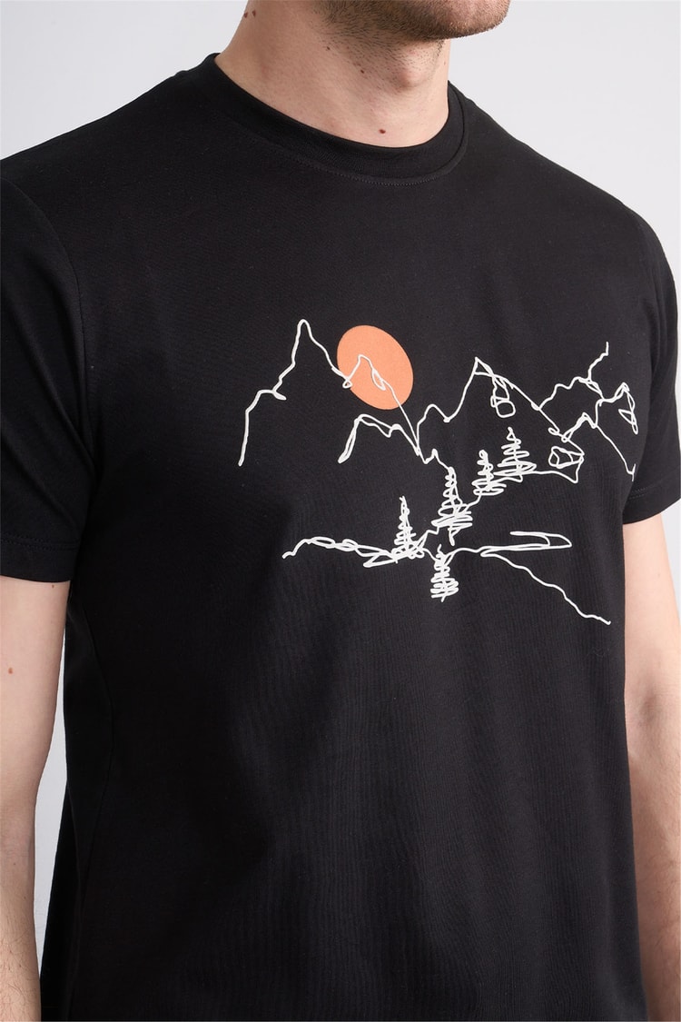 Çetinkaya Mentality 4530 Bisiklet Yaka Regular Modelli T-shirt Siyah