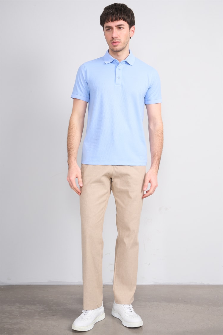 Çetinkaya Mentality 4549 Polo Yaka Regular Modelli T-shirt Mavi