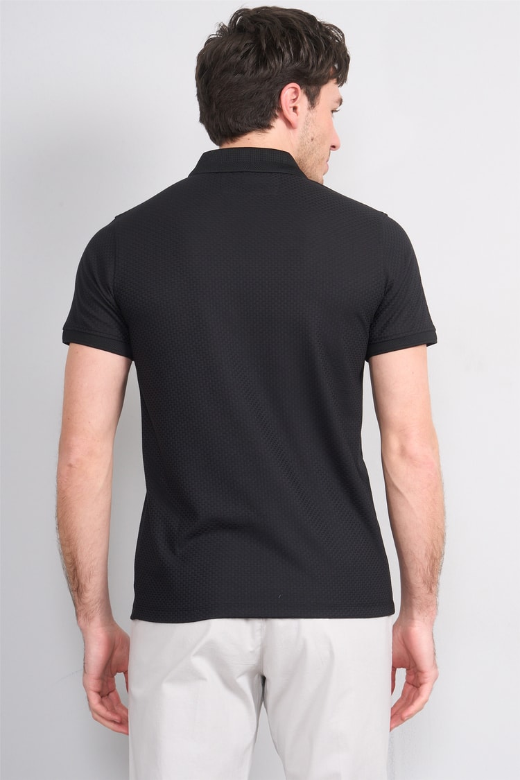 Çetinkaya Mentality 4549 Polo Yaka Regular Modelli T-shirt Siyah