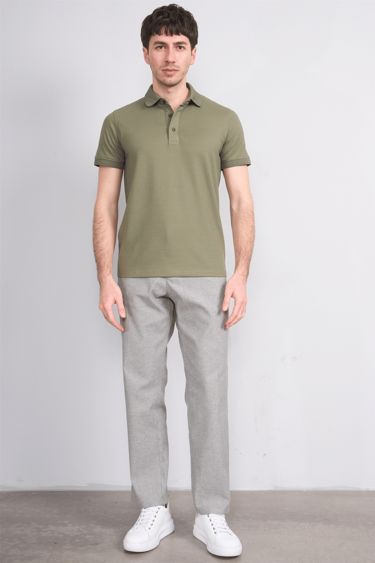 Çetinkaya Mentality 4549 Polo Yaka Regular Modelli T-shirt Haki