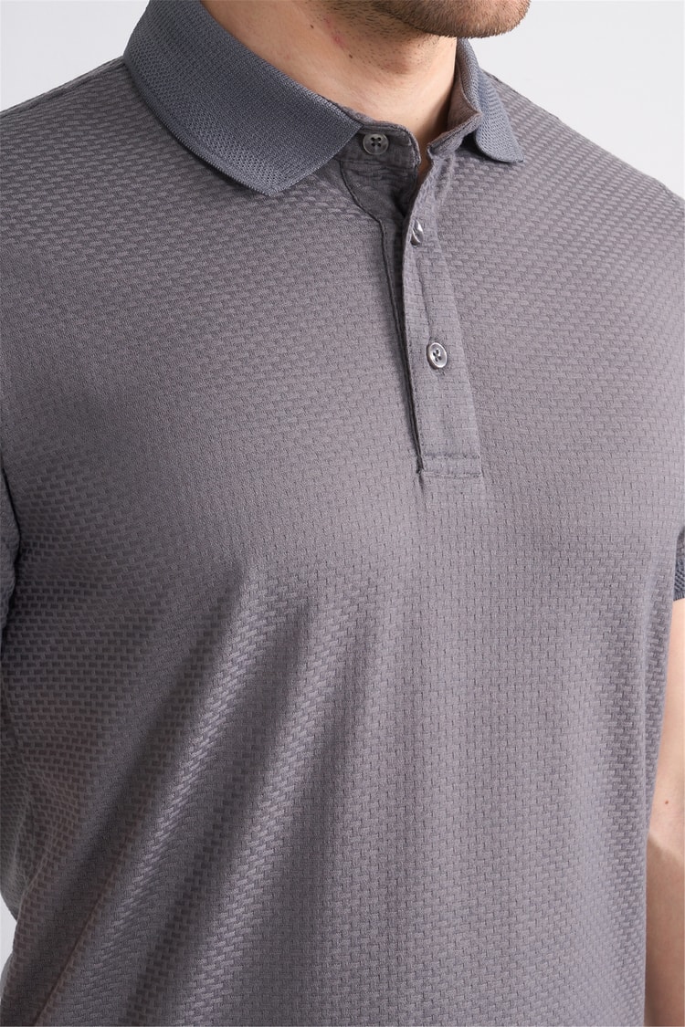 Çetinkaya Mentality 4549 Polo Yaka Regular Modelli T-shirt Füme