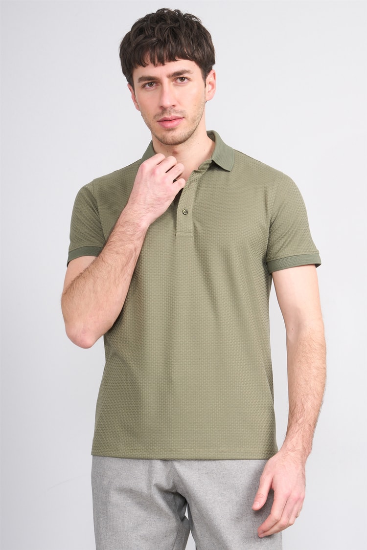 Çetinkaya Mentality 4549 Polo Yaka Regular Modelli T-shirt Haki