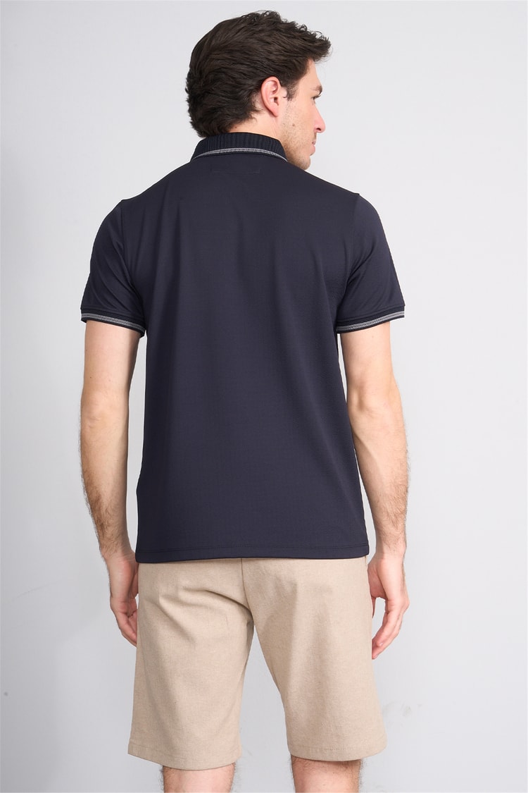 Çetinkaya Mentality 4555 Polo Yaka Regular Modelli T-shirt Lacivert