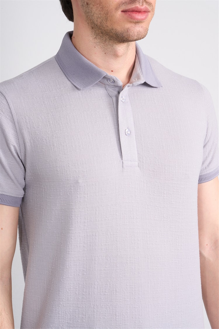 Çetinkaya Mentality 4556 Polo Yaka Regular Modelli T-shirt Gri