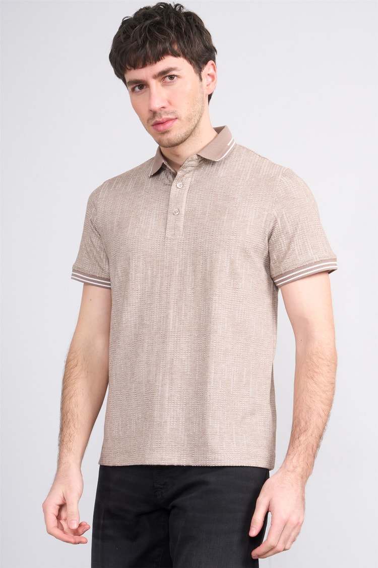 Çetinkaya Mentality 4558 Polo Yaka Regular Modelli T-shirt Kahve