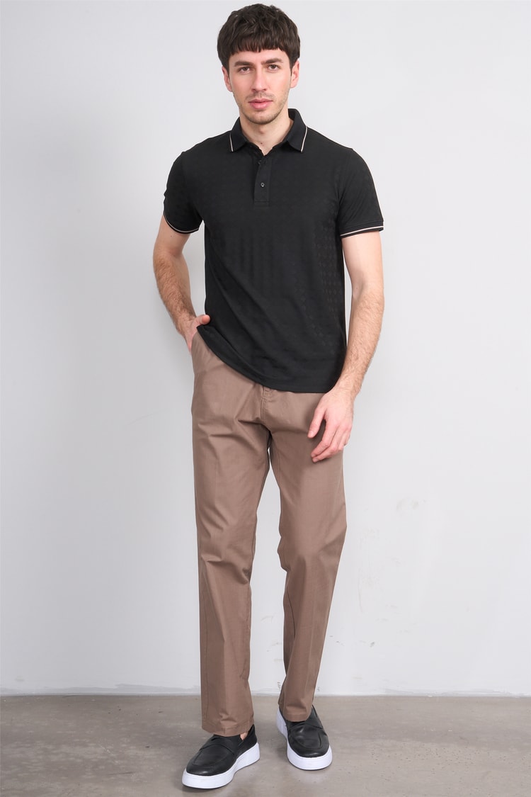 Çetinkaya Mentality 4559 Polo Yaka Regular Modelli T-shirt Siyah