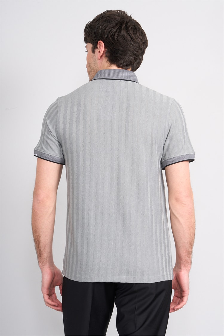 Çetinkaya Mentality 4562 Polo Yaka Regular Modelli T-shirt Gri