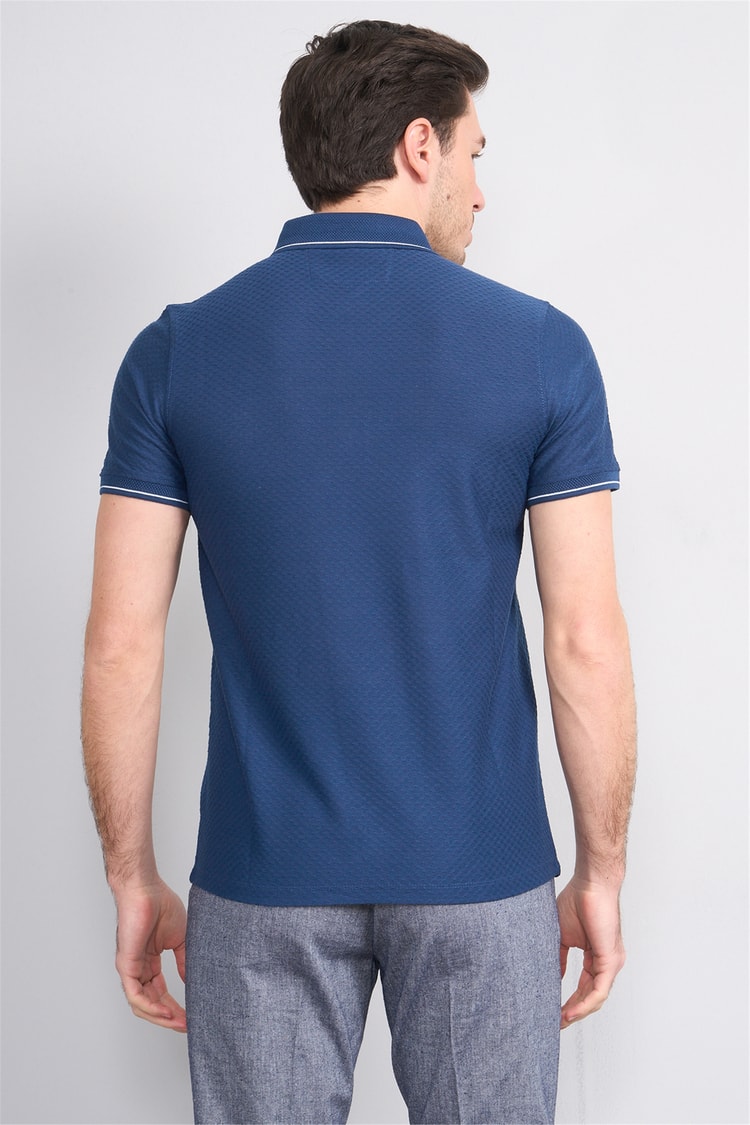 Çetinkaya Mentality 4563 Polo Yaka Regular Modelli T-shirt İndigo