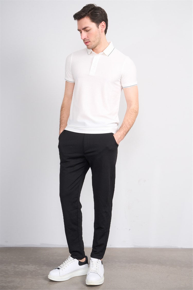 Çetinkaya Mentality 4563 Polo Yaka Regular Modelli T-shirt Beyaz