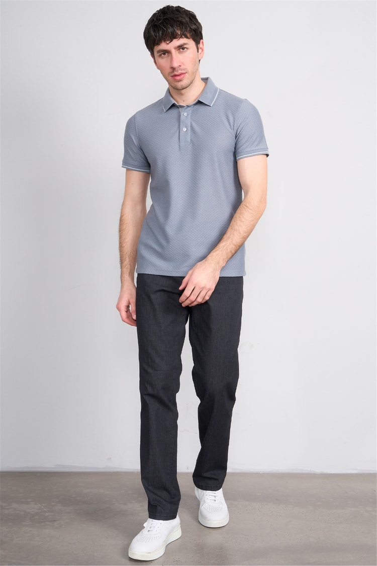 Çetinkaya Mentality 4563 Polo Yaka Regular Modelli T-shirt Gri