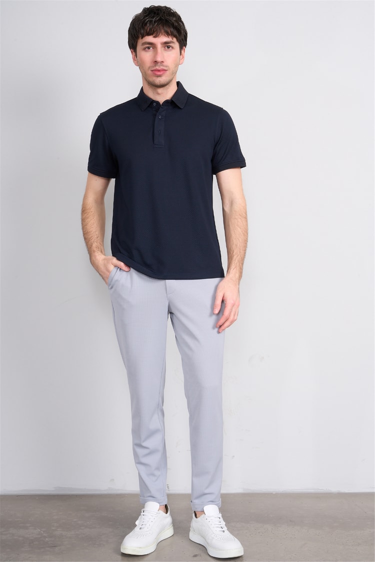 Çetinkaya Mentality 4565 Polo Yaka Regular Modelli T-shirt Lacivert