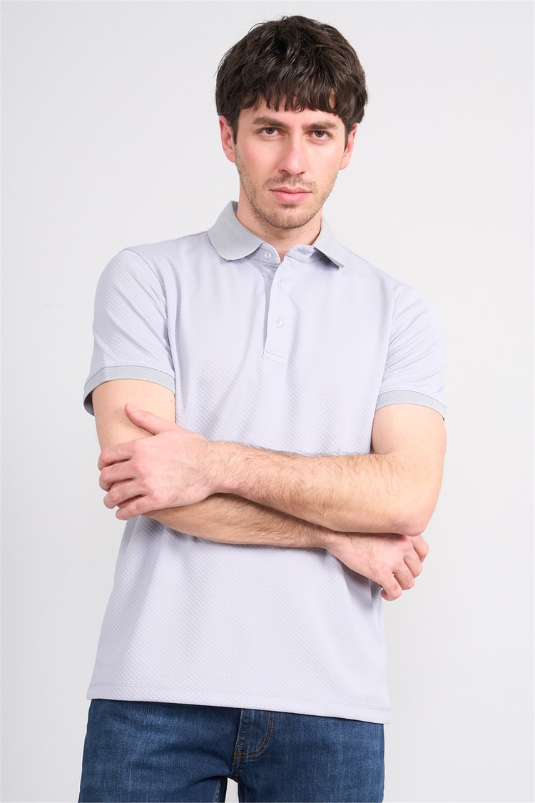 Çetinkaya Mentality 4565 Polo Yaka Regular Modelli T-shirt Gri