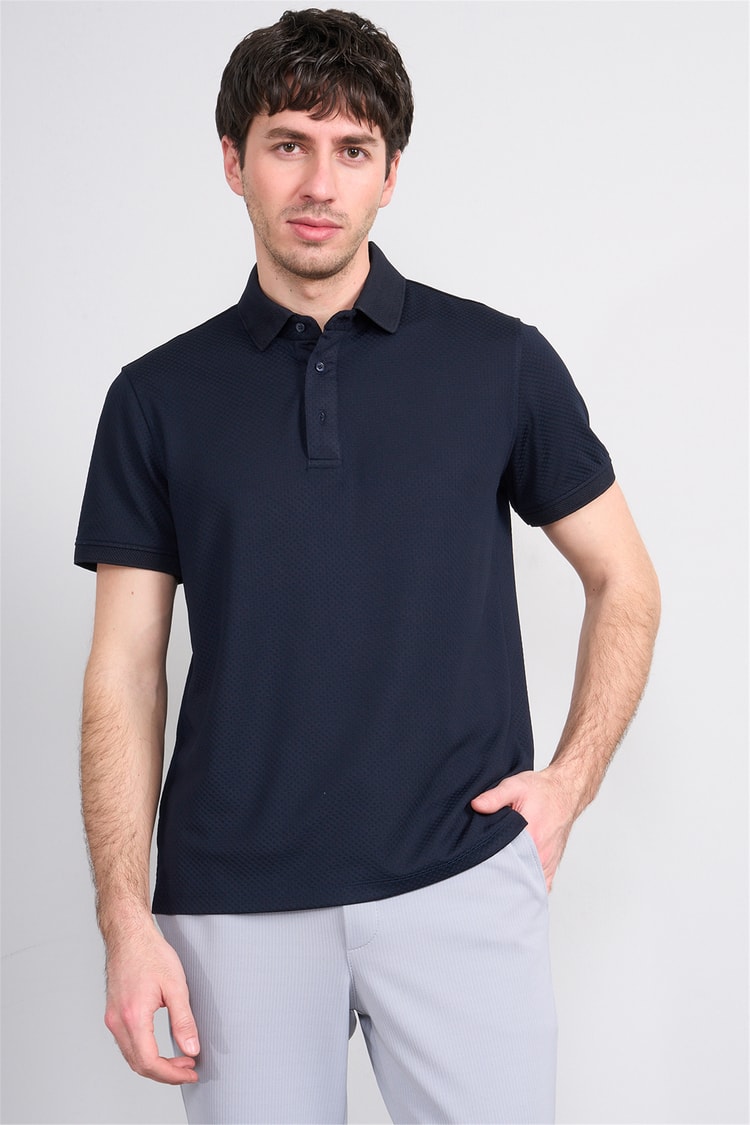 Çetinkaya Mentality 4565 Polo Yaka Regular Modelli T-shirt Lacivert