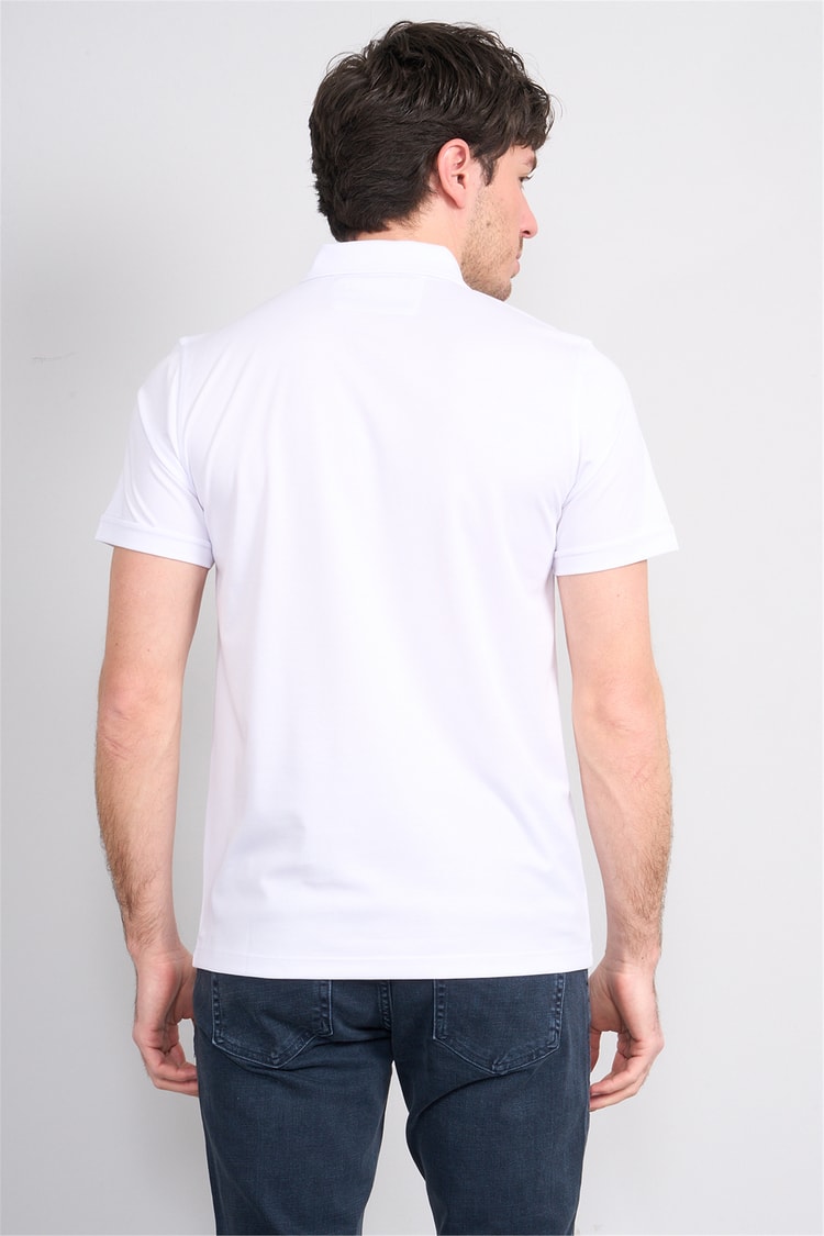 Çetinkaya Mentality 4567 Polo Yaka Regular Modelli T-shirt Beyaz