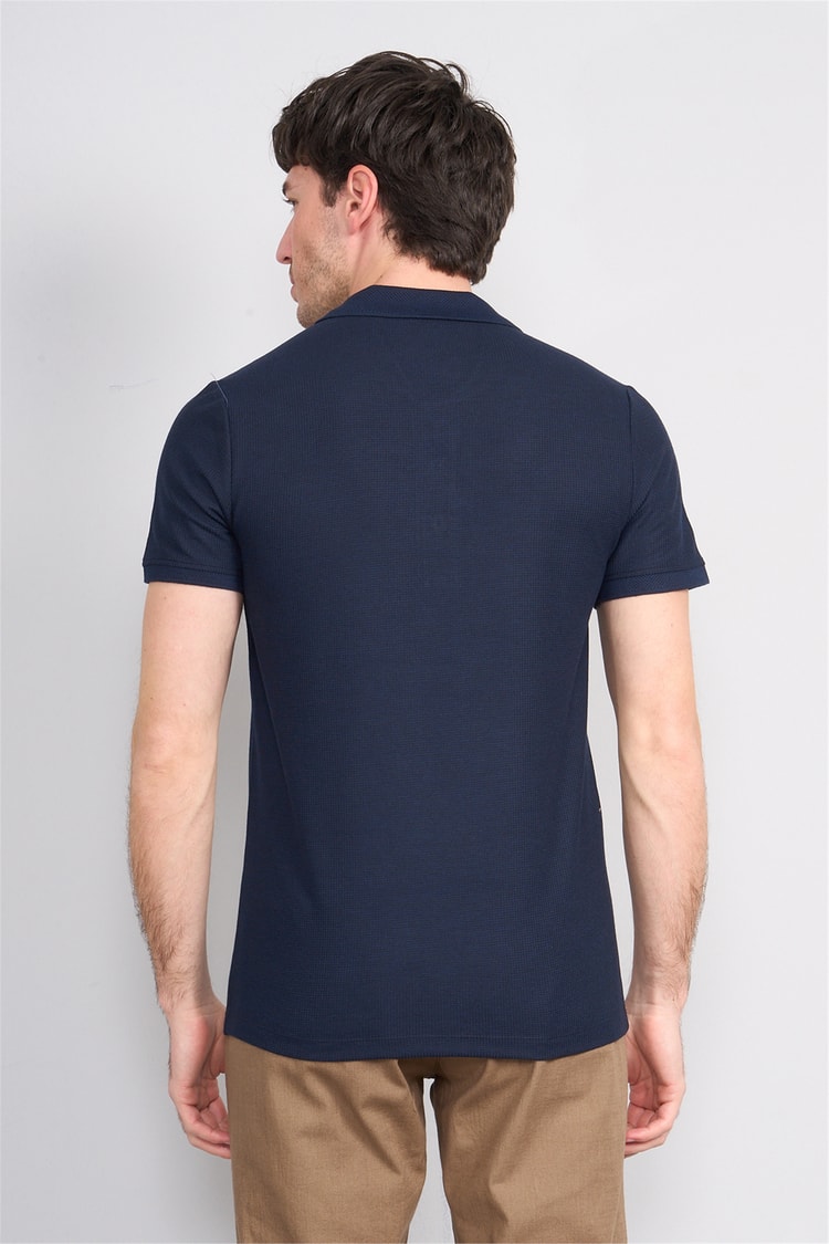 Çetinkaya Mentality 4568 Polo Yaka Regular Modelli T-shirt Lacivert