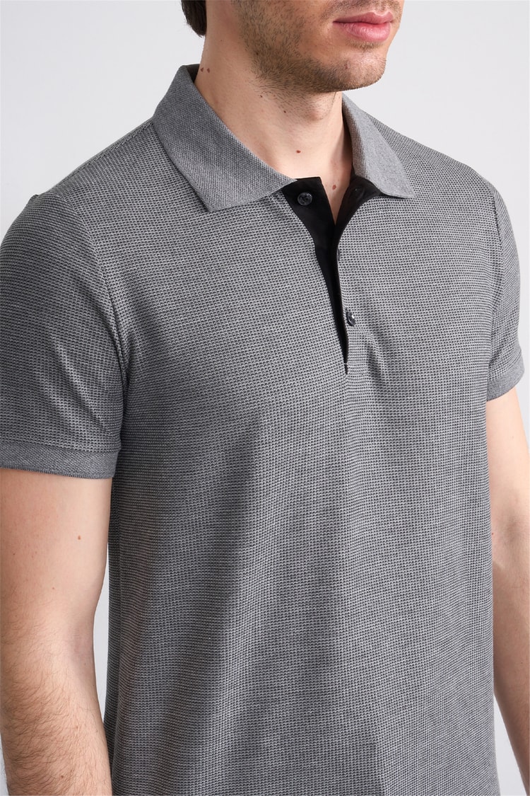 Çetinkaya Mentality 4568 Polo Yaka Regular Modelli T-shirt Antrasit