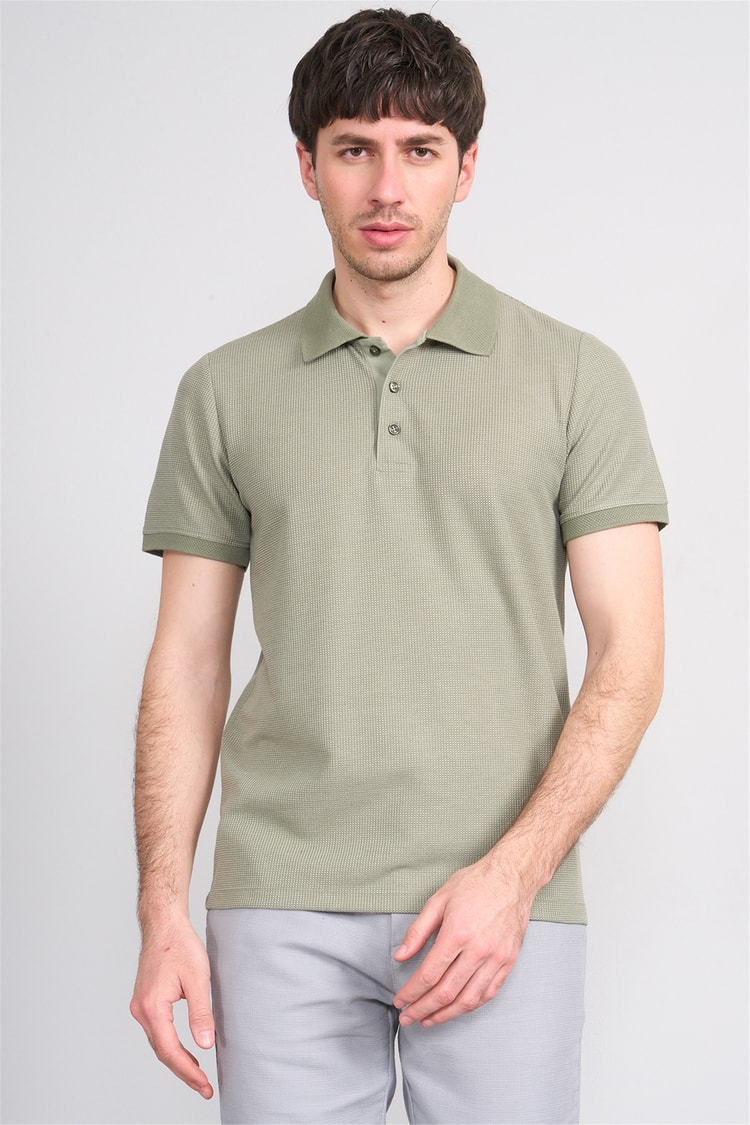 Çetinkaya Mentality 4568 Polo Yaka Regular Modelli T-shirt Haki