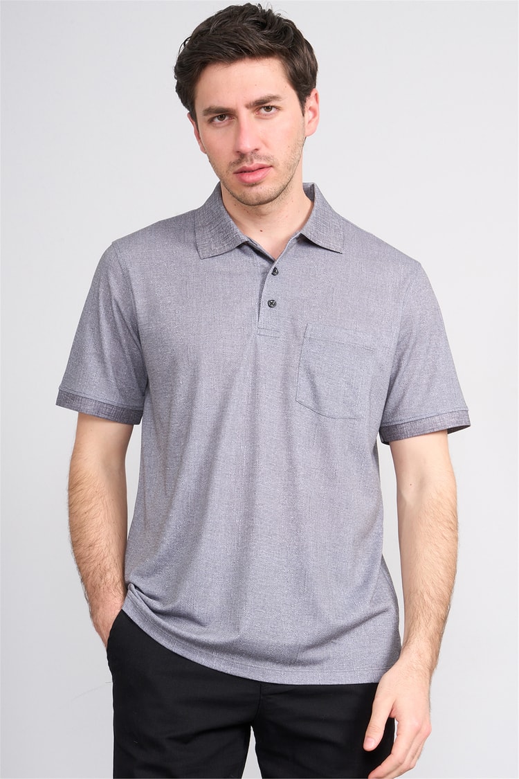 Çetinkaya Mentality 4582 Polo Yaka Regular Modelli T-shirt Siyah