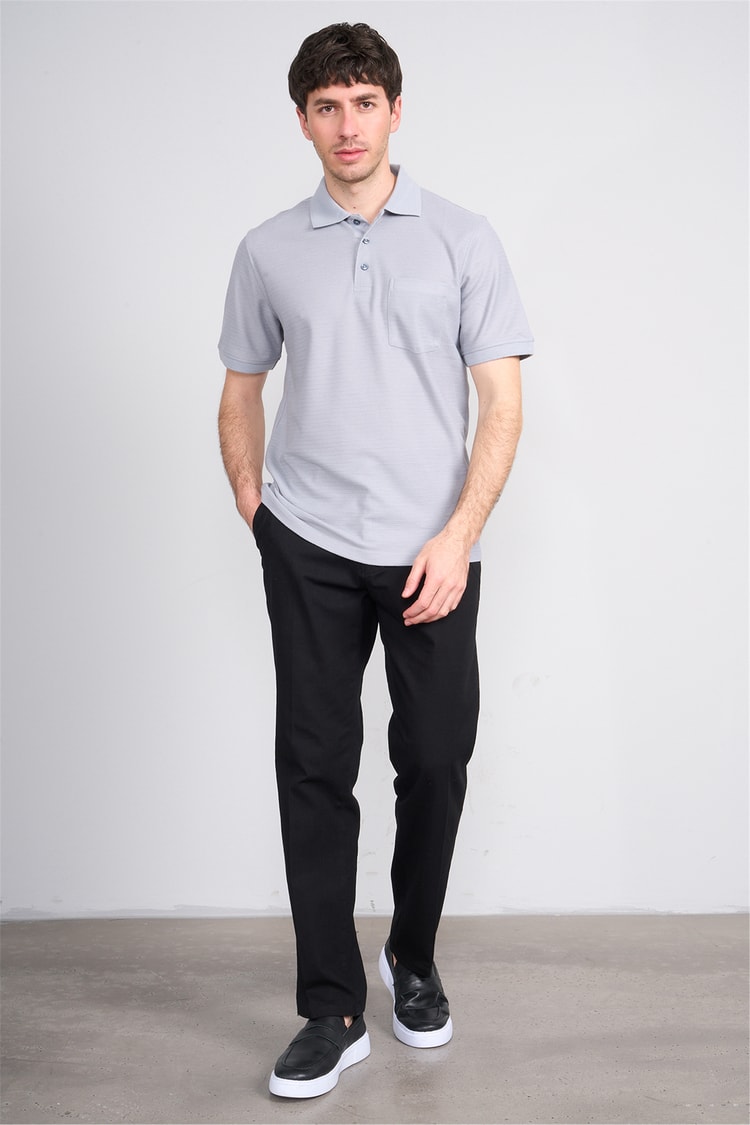 Çetinkaya Mentality 4591 Polo Yaka Regular Modelli T-shirt Gri